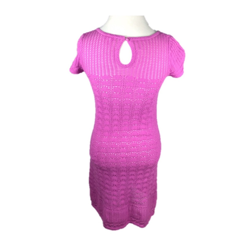 Lily Pulitzer Pink Crochet Dress w/ Keyhole Back. - Picture 5 of 8